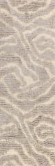 Isolated view of Grey Runner Jordyn Textured Waves Rug, showcasing its design