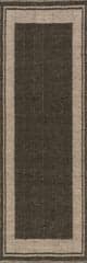 Isolated view of Charcoal Runner Canon Bordered Wool Rug by Nate Berkus, showcasing its design