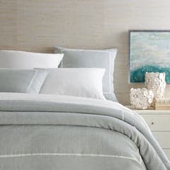 Keaton Linen Duvet Cover | Sky