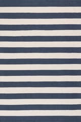 Banks Stripe Handwoven Indoor/Outdoor Rug | Navy