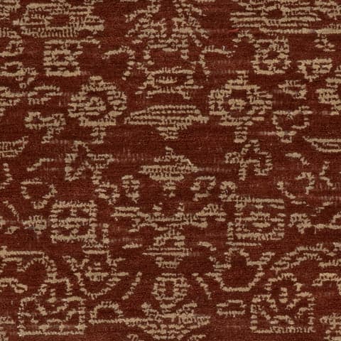 Quenl Vintage Handmade Wool Rug Swatch | Red