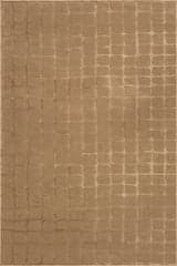 Isolated view of Sand Rectangle Spring Lake Plush Textured Washable Rug, showcasing its design
