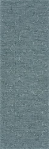 Isolated view of Aqua Runner Noore Modern Trellis Indoor/Outdoor Rug, showcasing its design