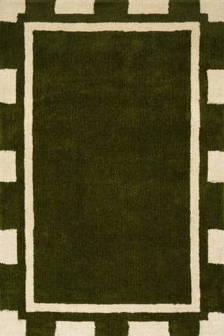 Orlina Bordered Rug | Green