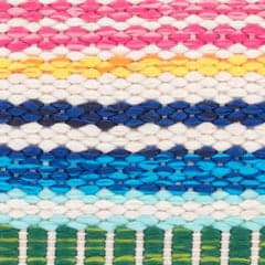 Bright Stripe Handwoven Indoor/Outdoor Custom Rug Swatch | Multi