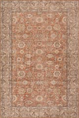 Isolated view of Orange Rectangle Ariza Hand Tuffted Wool Rug, showcasing its design