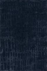 Isolated view of Blue Rectangle Summit Plush Textured Washable Rug, showcasing its design
