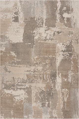 Isolated view of Brown Rectangle Rimalis Rustic Abstract Washable Rug, showcasing its design