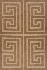 Isolated view of Brown Rectangle Celestia Contemporary Geometric Indoor/Outdoor Rug, showcasing its design