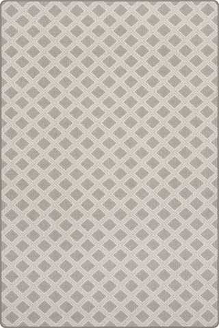 Isolated view of Grey Rectangle Swift Trellis Custom Rug, showcasing its design