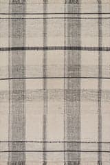 Zole Plaid Handmade Cotton Rug | Ivory