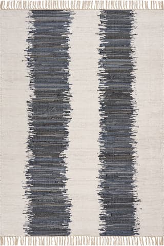 Dahara Denim Bohemian Abstract Rug | White