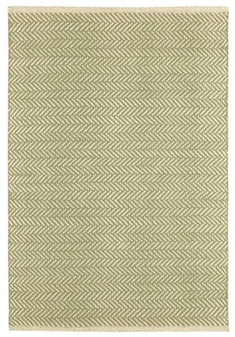 Herringbone Handwoven Cotton Rug | Sage