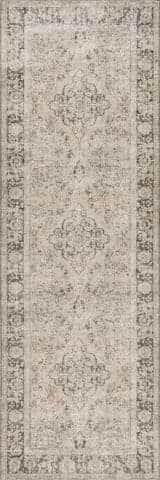 Isolated view of Grey Runner Montclair Antiqued Jute-Blend Rug, showcasing its design