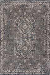 Isolated view of Navy Runner Solia Traditional Medallion Indoor/Outdoor Rug, showcasing its design
