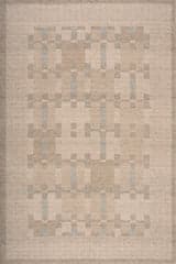 Isolated view of Brown Rectangle Nefe Bordered Washable Rug, showcasing its design