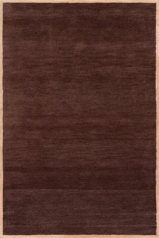 Isolated view of Brown Rectangle Pierre Wool Rug, showcasing its design