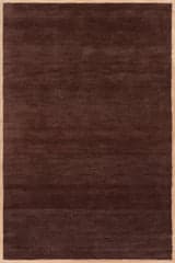 Isolated view of Brown Rectangle Pierre Wool Rug, showcasing its design