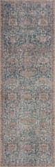 Isolated view of Blue Runner Ethellie Vintage & Distressed Washable Rug, showcasing its design