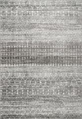 Isolated view of Grey Rectangle Timeworn Moroccan Rug, showcasing its design