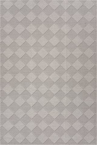 Isolated view of Grey Runner Nahla Modern Diamond Indoor/Outdoor Rug, showcasing its design