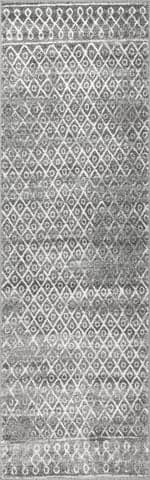 Isolated view of Beige Runner Thea Birdseye Trellis Rug, showcasing its design