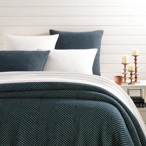 Catalina Matelasse Coverlet | Slate Blue