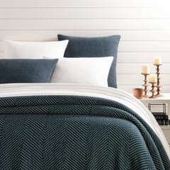 Catalina Matelasse Coverlet | Slate Blue