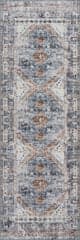 Isolated view of Blue Runner Clarese Oriental and Persian Washable Rug, showcasing its design