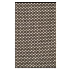 Dainty Diamond Handwoven Cotton Rug | Black/Ivory