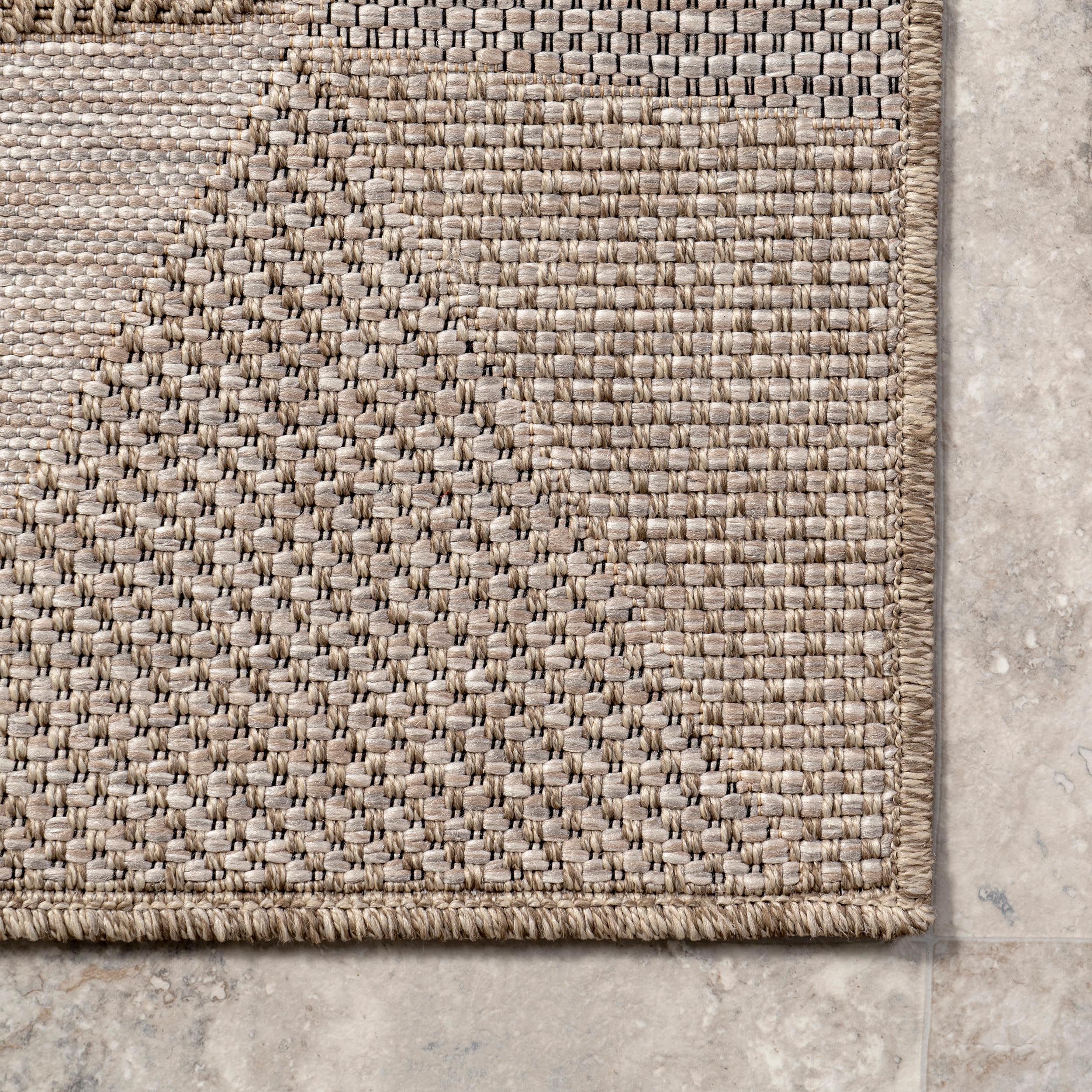 Gertrudis Geometric Tessellated Indoor/Outdoor Rug | Tan – Rugs USA