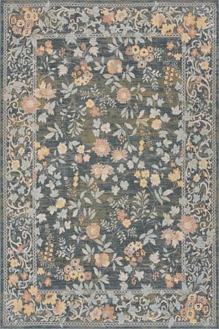 Isolated view of Blue Runner Elizaya Transitional Floral Indoor/Outdoor Rug, showcasing its design