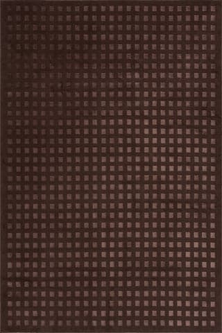 Isolated view of Brown Rectangle Lambertville Plush Textured Washable Rug, showcasing its design