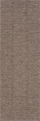 Isolated view of Brown Runner Eiraz Contemporary Solid Indoor/Outdoor Rug, showcasing its design