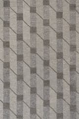 Isolated view of Blue Rectangle Inette Modern Geometric Wool Rug, showcasing its design