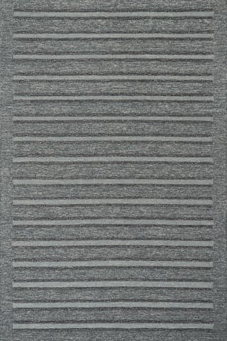 Isolated view of Blue Rectangle Mare Modern Striped Wool Rug, showcasing its design