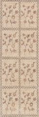 Isolated view of Sand Runner Nyme Floral and Paisley Farmhouse Rug, showcasing its design