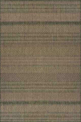 Isolated view of Green Rectangle Vielle Modern Abstract Indoor/Outdoor Rug, showcasing its design