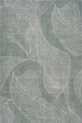 Isolated view of Green Rectangle Cenavi Coastal Washable Rug, showcasing its design