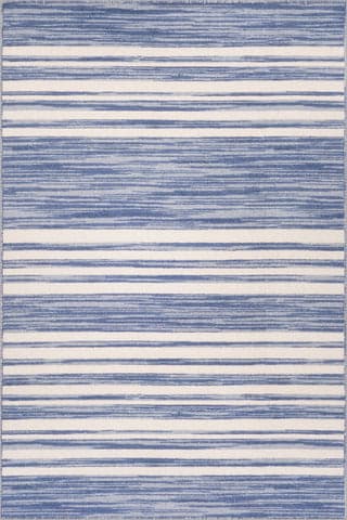 Ilae Coastal Striped Washable Rug | Blue