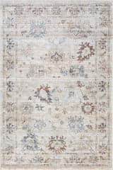 Isolated view of Beige Rectangle Yvonne Medallion Rug, showcasing its design