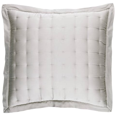 Silken Solid Puff Sham | Grey