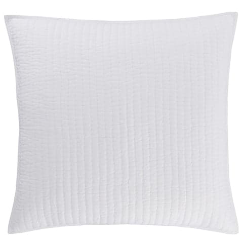 Lana Voile Quilted Sham | White