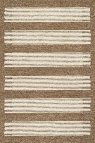 Isolated view of Brown Rectangle Tawna Modern Striped Rug, showcasing its design