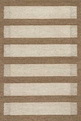 Isolated view of Brown Rectangle Tawna Modern Striped Rug, showcasing its design