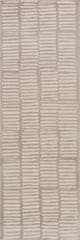 Isolated view of Cream/Grey Runner Cranbury Plush Textured Washable Rug, showcasing its design