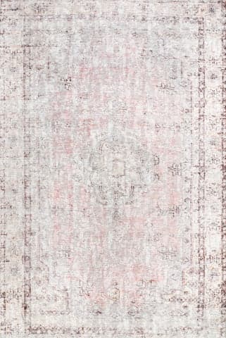 Isolated view of Multicolor Rectangle Ashen Medallion Flatweave Rug, showcasing its design