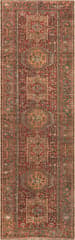 Isolated view of Red Runner Maid Medallion Washable Rug, showcasing its design