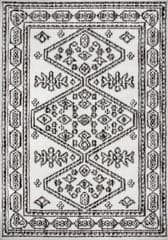 Isolated view of Grey Rectangle Helix Medallion Rug, showcasing its design