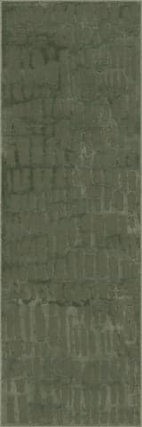 Isolated view of Green Runner Summit Plush Textured Washable Rug, showcasing its design